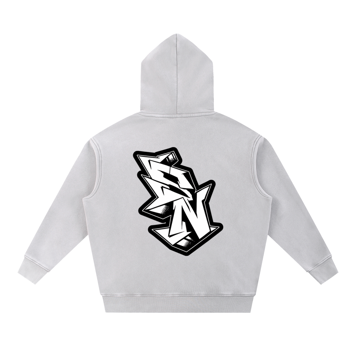 "Short North" Logo Snow Wash Fleece Oversize Hoodie